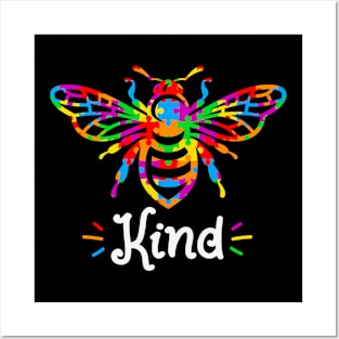 Honey Bee Kind Autism Awareness Gift for Birthday, Mother's Day, Thanksgiving, Christmas Posters and Art